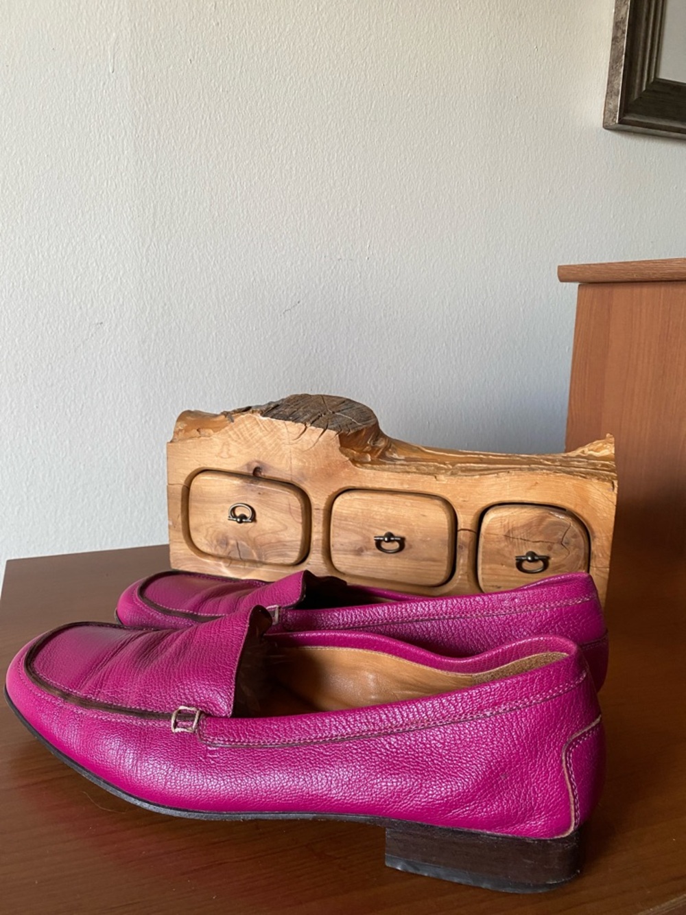 Vintage Celine Pink Leather Loafers - Picture 2 of 9